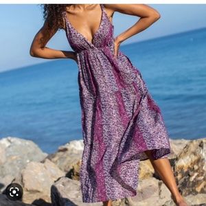 Natural Life- Purple Ditsy Floral Dress